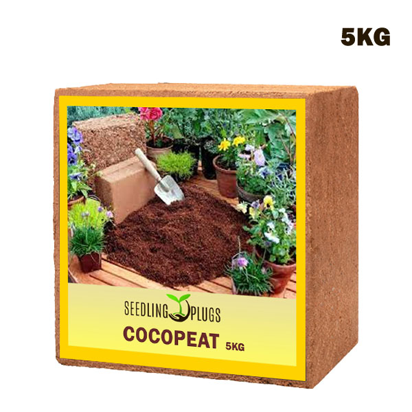 Cocopeat Block 5KG - Expands upto 50-60 KG Cocopeat Powder